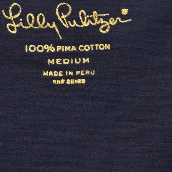 Lilly Pulitzer Navy Arya Tank Top - Picture 3 of 3
